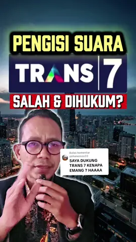 Membalas @yohanessss33 Apakah pengisi suara dalam program XPose Uncensored TRANS7 yang mendiskreditkan pesantren dan kyai dapat dimintai pertanggungjawaban secara hukum atau tidak? #trans7 #pesantren #lirboyo #kyai #televisi 