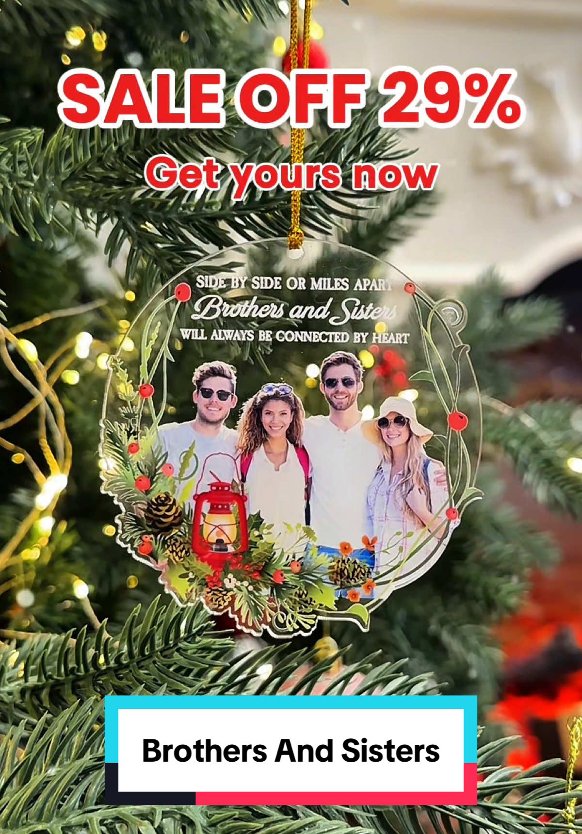 A personalized photo ornament that beautifully bridges the gap this Christmas 🗺️🎉 #macorner #ornament #longdistancesiblings #christmasgiftidea