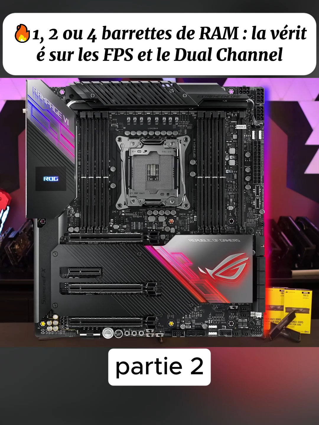 🔥1, 2 ou 4 barrettes de RAM  la vérité sur les FPS et le Dual Channel #pc #pcgamer #ram #fps #gaming,#nombre de #barrettes de #ram