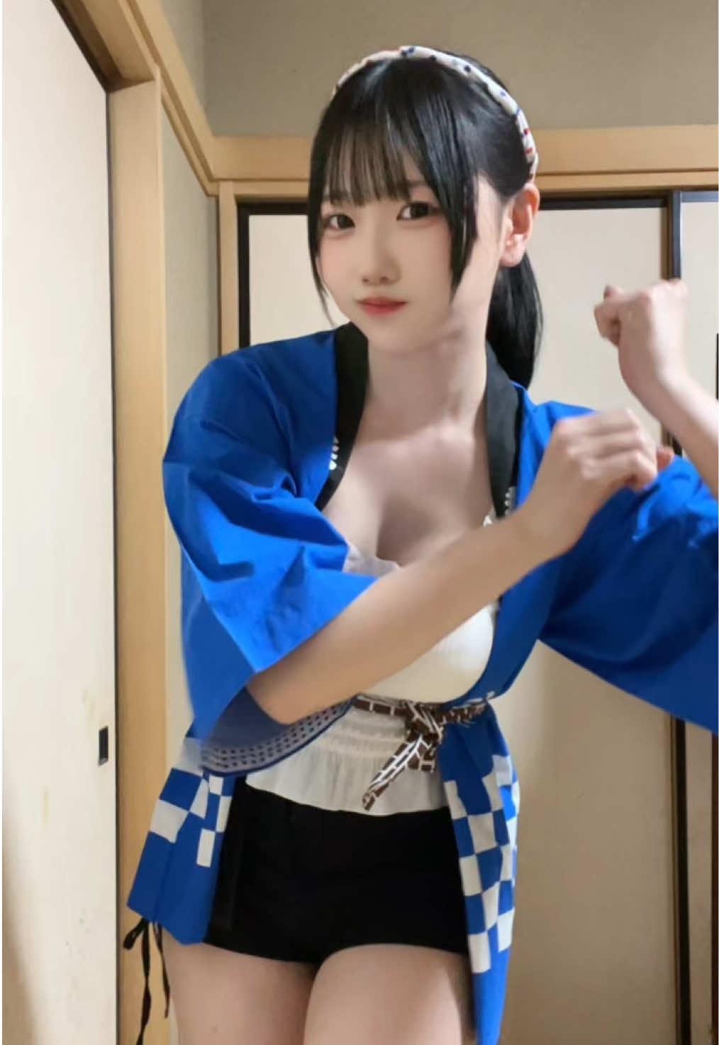腰紐ほどけそう( > · <⸝⸝ᐢみんなお神輿かついだことあるー？#お祭り #法被 #fyp #fypシ゚ 
