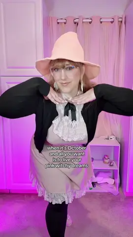 life hack: witch hats cover bad hair 💕 just a pink witch trying to make it through Halloween season in style #OOTD #pinkfashion #pinkhalloween 