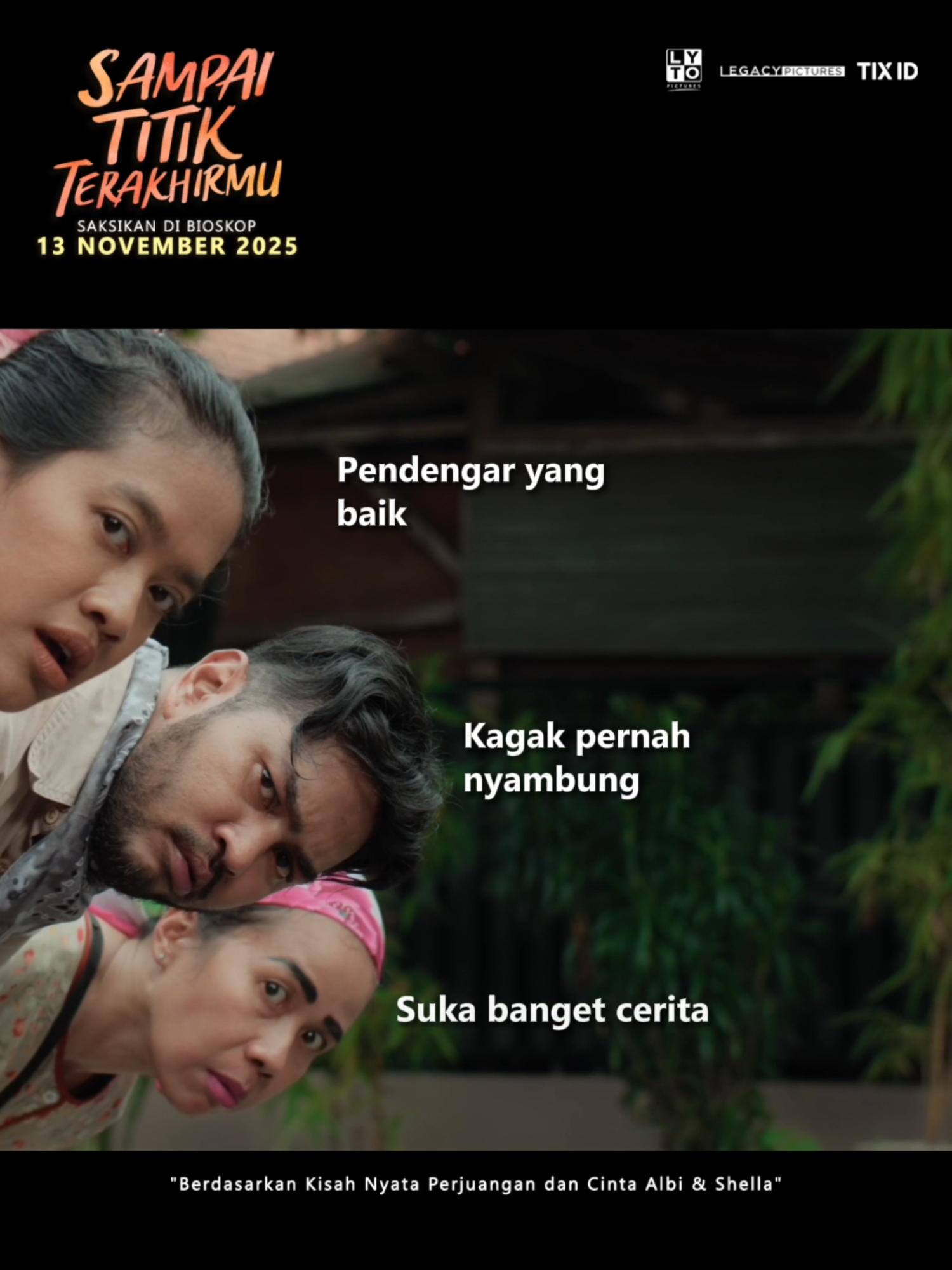 😂 Persahabatan yang awet tuh emang biasanya cuma tiga orang aja — yang satu pendengar setia, satu lagi kagak nyambung, dan satu lagi gak bisa diem kalau udah mulai cerita 😆 Mirip banget sama Trio Tetangga Julid ini! 💅 Beda-beda tapi klop banget. Semoga pertemanan mereka langgeng terus ya, sampai titik terakhir. ✨ Sampai Titik Terakhirmu ✨ Film Berdasarkan Kisah Nyata Perjuangan dan Cinta Albi & Shella Tayang 13 November 2025 di bioskop‼ #SampaiTitikTerakhirmu #FilmSampaiTitikTerakhirmu #LytoPictures #STTM #Kesetiaan #Kehilangan #ShellaSelpi #AlbiDwizky #AlbiShella #tiktoktainment