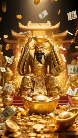 With the God of Wealth leading the way, wealth fills the warehouse. #财神 #财神爷 #blessed #money #道教文化 #道教信仰 #财富 #道教 #coin #wealth #taoism #golden #fortune 