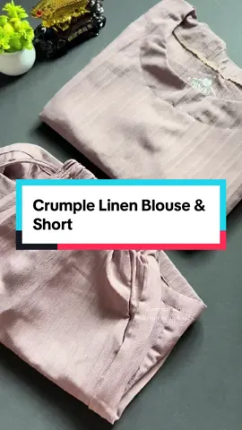 ang gandaaaaa nitong Crumple Linen Blouse & Short #zeneyaph #ternoset #blouseandshort #aenttandem #outfitcheck 
