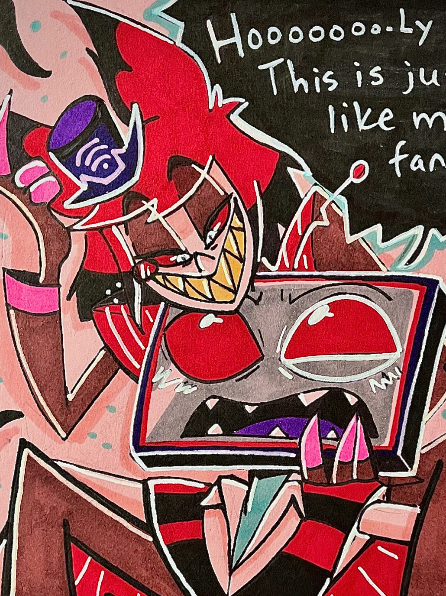 Alastor, I think you're blinded by the pleasure he gives you every night. #hazbinhotel #voxhazbinhotel #alastorhazbinhotel #radiostatic #gay 