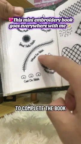 💖This mini embroidery book goes everywhere with me ✨#EmbroideryKit #TikTokMadeMeBuyIt #DIYProjects #BeginnerFriendly #crafttok 