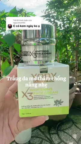 Trả lời @ngocnhat195 💥💥💥 KEM FACE X3 WHITENING – BÍ QUYẾT CHO LÀN DA TRẮNG SÁNG MỊN MÀNG --- Ce muốn da đẹp thì đừng bỏ qua Kem Face X3 Whitening nhà YODY Phương Anh nha ❤ ☘️☘️☘️Thành phần siêu xịn: 👉Alpha Arbutin – Giúp da sáng mịn, đều màu, rạng rỡ hơn mỗi ngày 👉Panax Ginseng Root Extract (Nhân sâm) – Nuôi dưỡng & bảo vệ da, cho làn da khỏe mạnh, tươi trẻ 👉Collagen – Cải thiện độ đàn hồi, giữ ẩm lâu dài, giúp da căng bóng mịn màng ☘️☘️☘️Công dụng:  ✅️Làm sáng & đều màu da  ✅️Hỗ trợ cải thiện sắc tố, mờ thâm nám  ✅️Tăng cường độ ẩm, cho da luôn căng tràn sức sống #kimanhyodyphuonganh #taitaodaphuonganh 