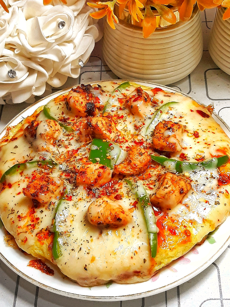 No Oven No Patila , Egg Shawarma Pizza 🔥 #pizza #viralvideos #foryou #fyp #foryoupage 