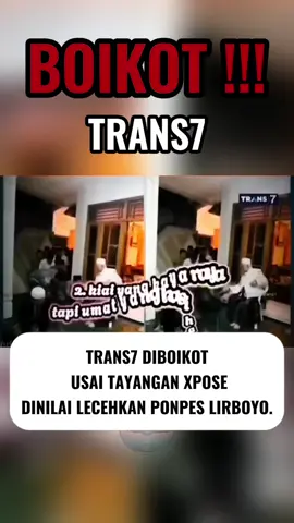 Breaking News! Program 'Xpose Uncensored' di Trans7 resmi dihentikan sementara oleh KPI. Sanksi ini diberikan karena tayangan tersebut dianggap melecehkan pesantren dan para kiai. Gimana tanggapan kamu?  #kpindonesia #trans7  #xposeuncensored  #beritaterkini  #beritatiktok 