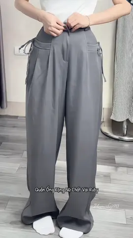 Quần vải ống rộng, quần vải ống suông #quanongsuongnu #quanongrong #quanongrongnu #meowshop 