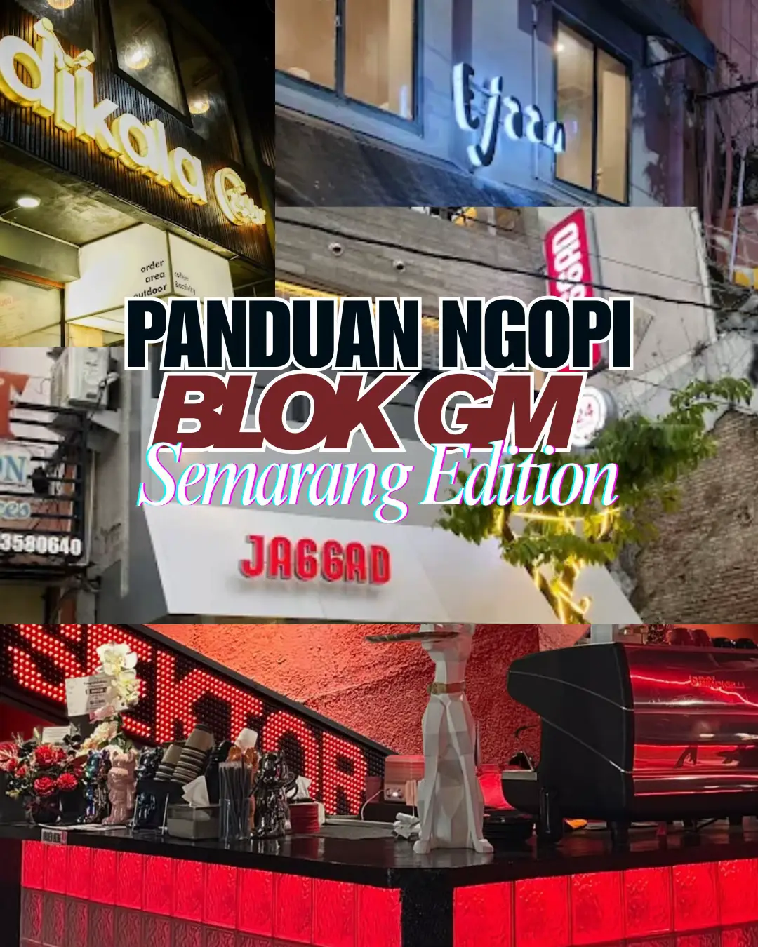 Semarang gak pernah tidur, apalagi di blok GM  Coffeeshop kalcer 24 jam ini selalu fulll.  Mana favoritmu?? #CoffeeshopSemarang #BlokGMSemarang #GajahmadaSemarang #Kopi24JamSemarang