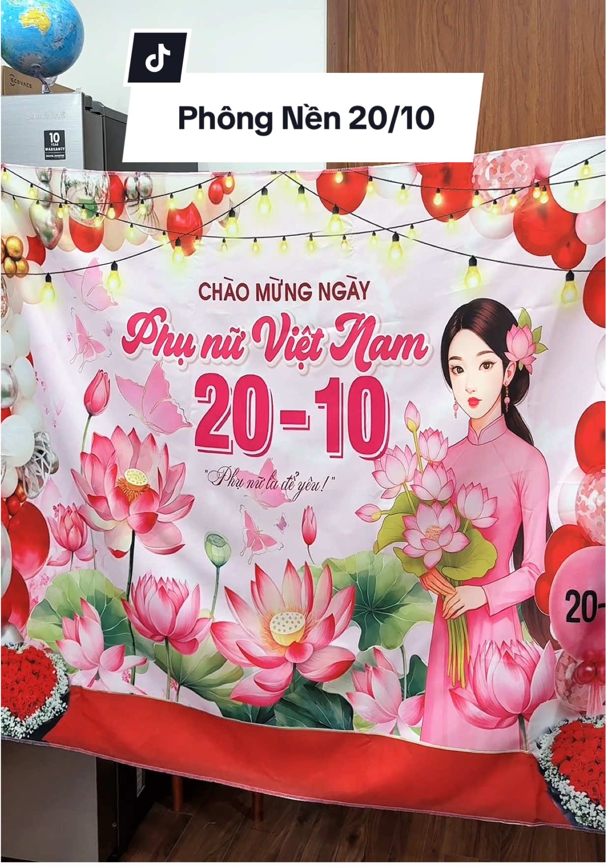 Phông nền decor 20/10 #haohomhinh #phongnen 