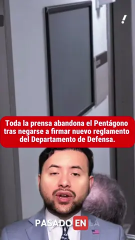 Toda la prensa abandona el Pentágono tras negarse a firmar nuevo reglamento del Departamento de Defensa.#PressFreedom #Pentagon #USHistory