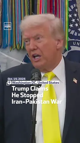 US President Donald Trump claims he ends the conflict between Iran and Pakistan by threatening to impose higher tariffs on both countries. #US #Trump #Pakistan
