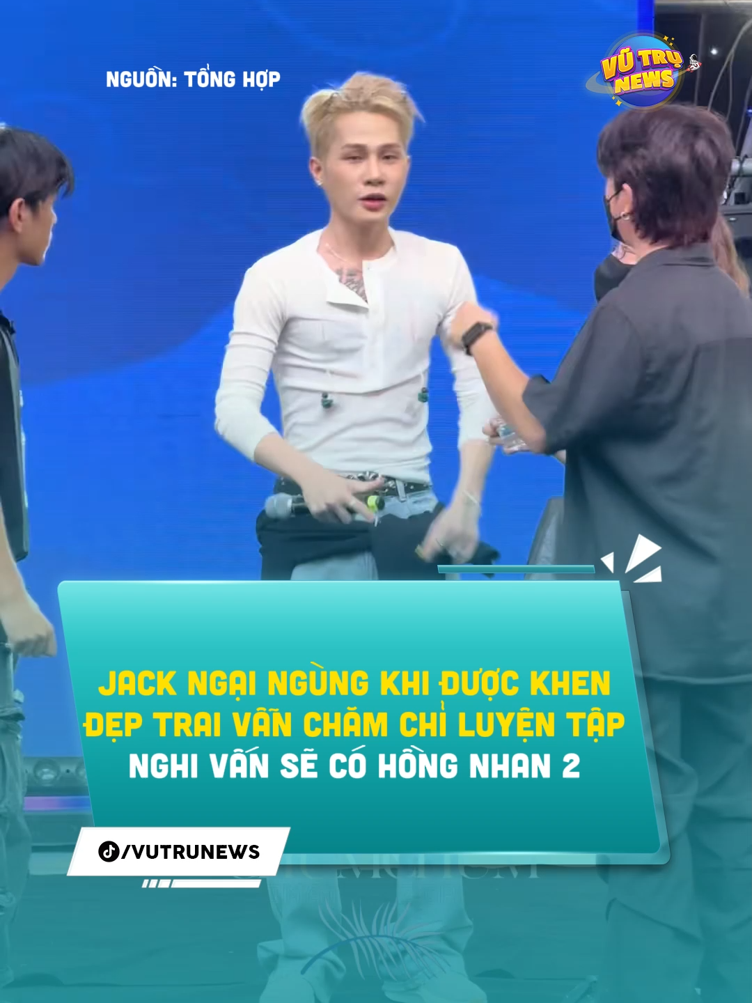 Jack ngại ngùng khi được khen đẹp trai #vutrunews #jack #j97  #tiktok #viral #tintuc #showbiz