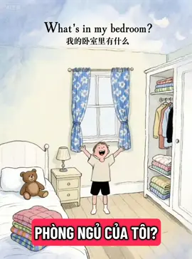 phòng ngủ của tôi có gì? #moingaymottuvung #hoctienganhmoingay #viral 