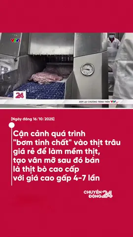 Tài liệu điều tra cho thấy, ngoài phân phối tại địa bàn Hà Nội, đối tượng cầm đầu đã cấu kết với một đối tượng khác để lập công ty; mở rộng mạng lưới bán hàng, tiêu thụ số thịt bò giả tại TP. Đà Nẵng; Nha Trang và TP. Hồ Chí Minh. Các kho chứa hàng tại các địa điểm này- cũng bị khám xét ngay sau đó. Tài liệu hóa đơn chứng từ thể hiện, khách hàng tiêu thụ chủ yếu là các chuỗi nhà hàng; khách sạn; siêu thị và cửa hàng bán lẻ. #vtvdigital #chuyendong24h #new #LearnOnTikTok #chuyendong 