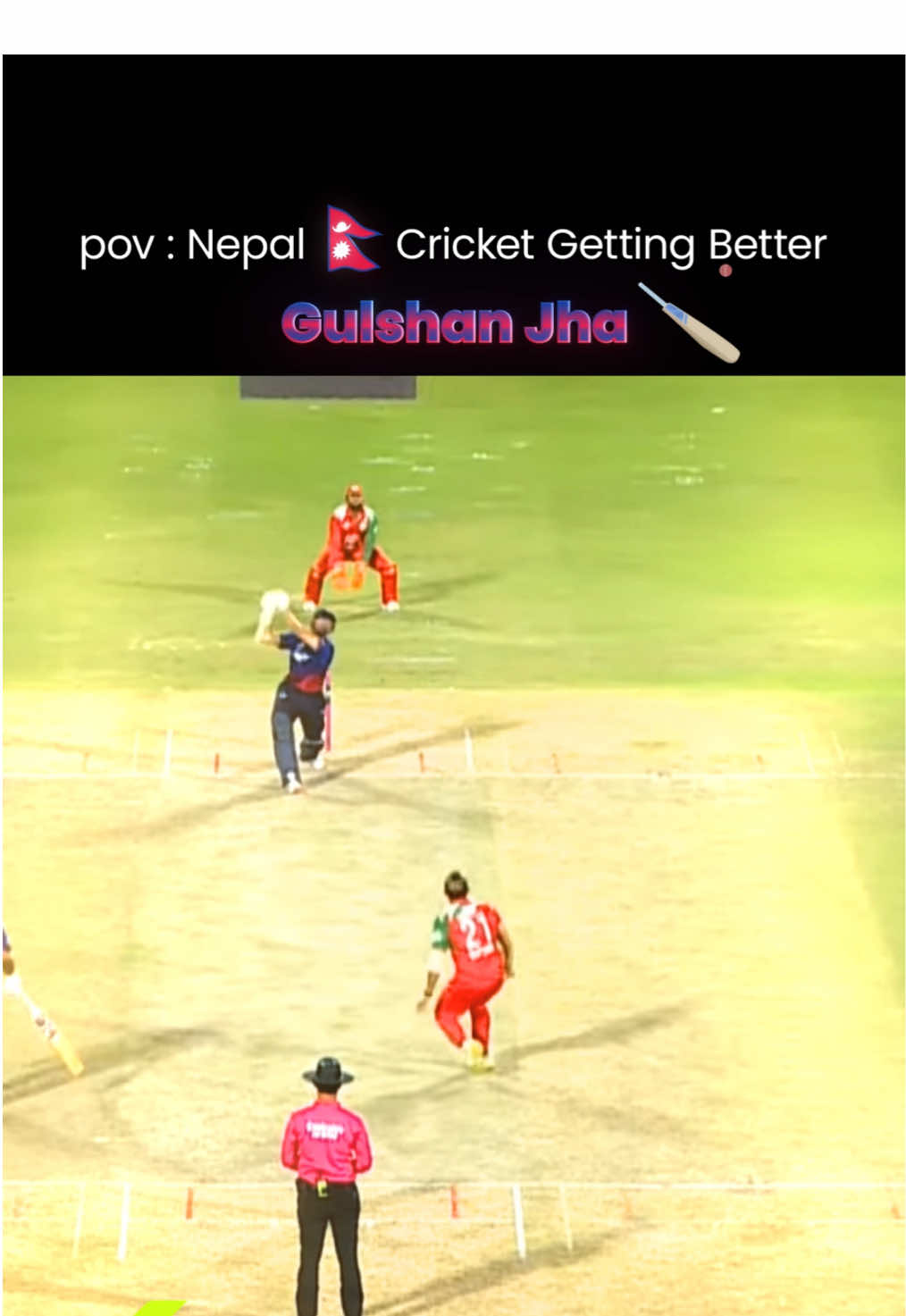 Nepal vs Omen 🇳🇵 Gulshan Jha 2 Six #nepalcricket #t20worldcup2025 