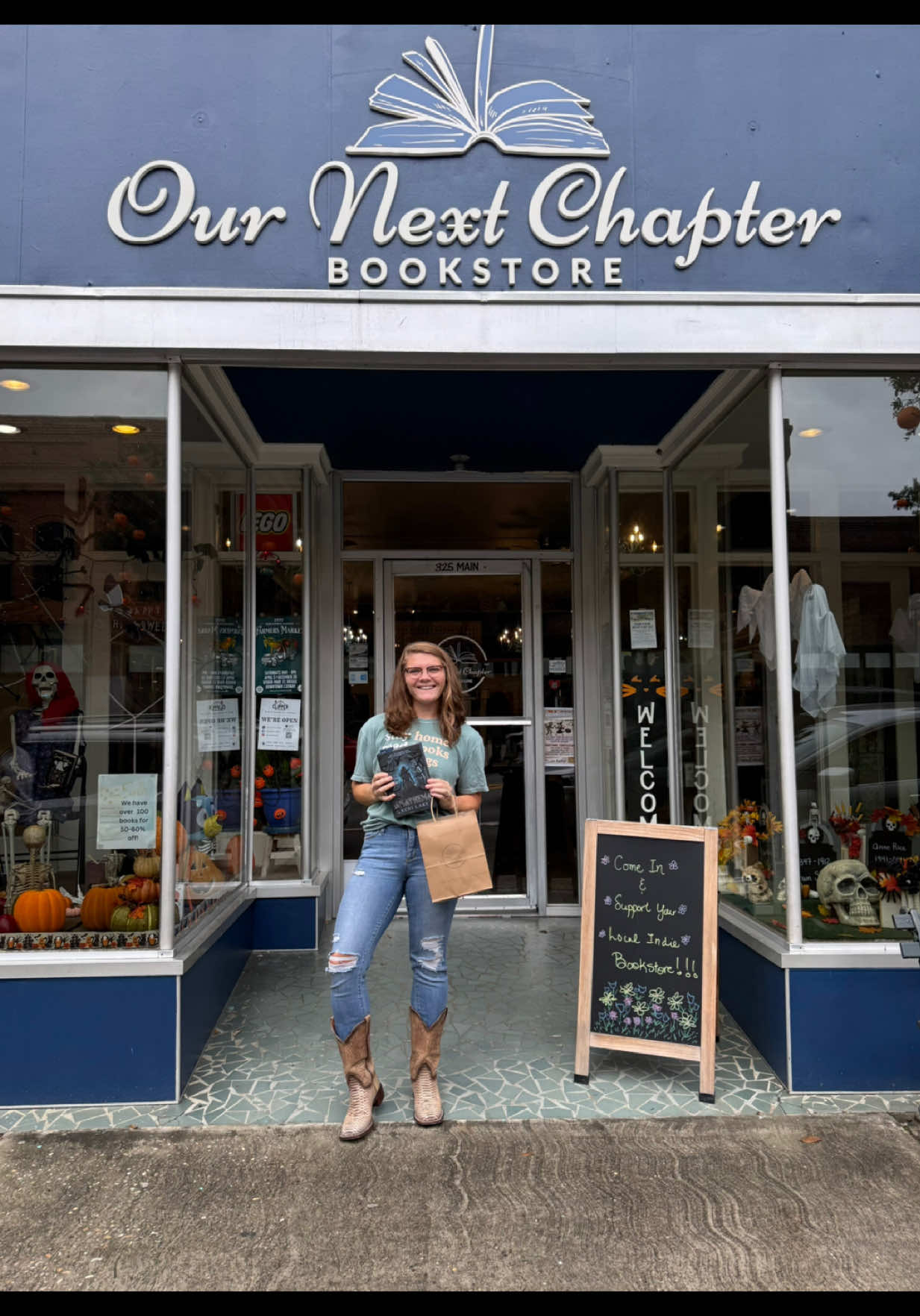 INDIE BOOKSTORE ALERT 🚨  @ournextchapterbookstore in Conway, SC was the cutest little shop with the most AMAZING selection. I was truly surprised at how many special edition copies, new releases, old and loved… just everything in between that I saw packed on these shelves.  The owner was so sweet and they even have a rewards program! I just wish I lived closer BUT this will be a must stop every time I visit my MIL from now on.  I absolutely loved the cozy, friendly vibes and the sheer variety lining the shelves - my wallet is lucky my husband was rushing me otherwise I would not have escaped with only one book.  📘 ANATHEMA: @KeriLake  (But don’t worry, I’ll be back) 🫶🏻 #indiebookstore #BookTok #bookish #bookstore #booktokgirlies 