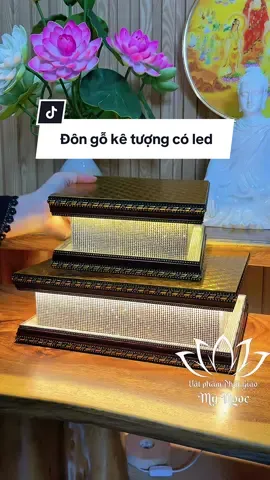 Đôn gỗ kê tượng có led #myngoc #dongo #dothocung #ChienDichNhaSangTao #CuocDuaNhaSangTao 