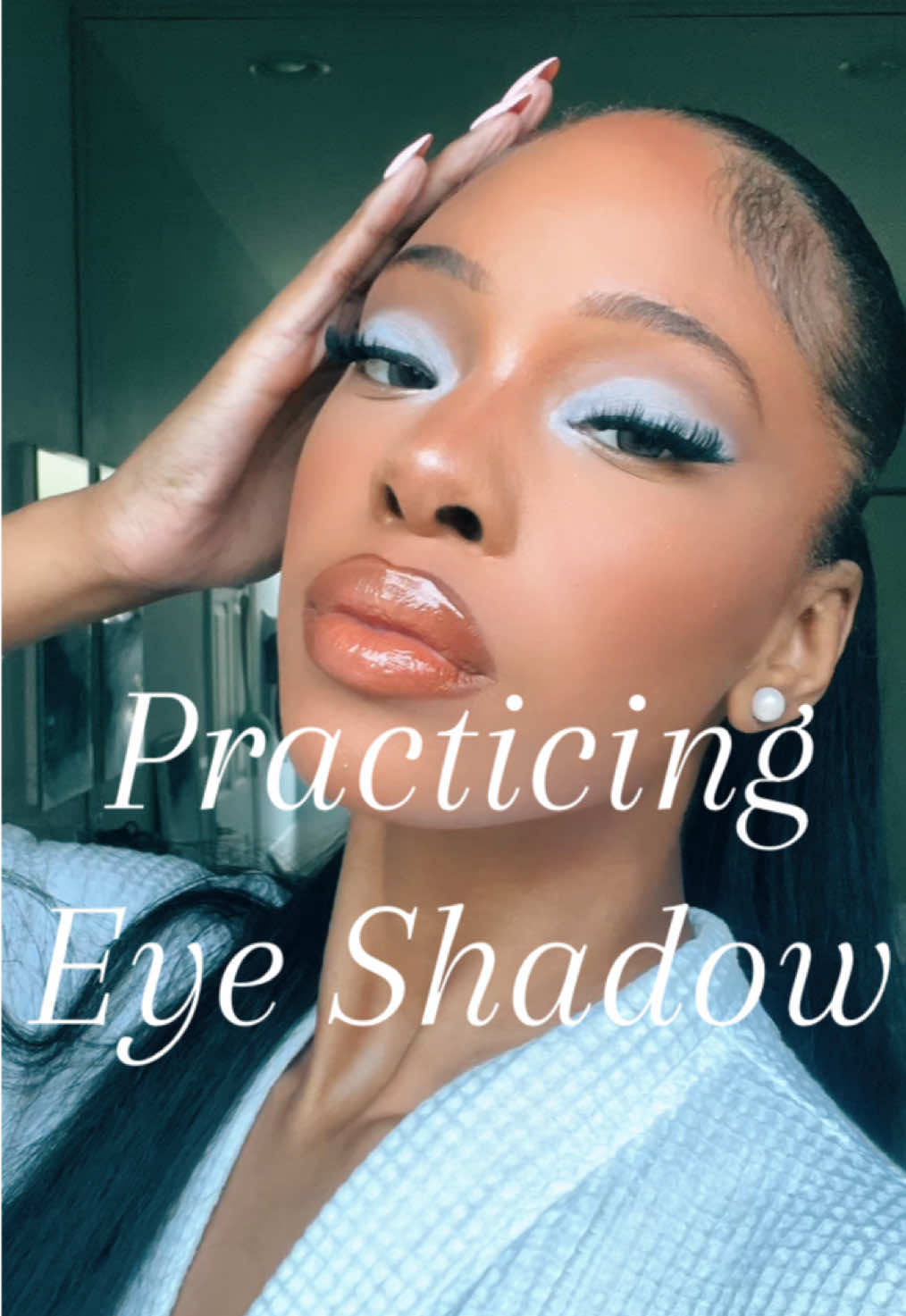 Eye shadow practice #makeup #blue #avanipalette #lips #lashes 