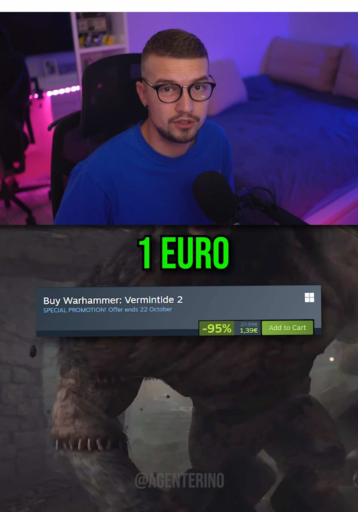 Warhammer Vermintide 2 ON SALE For Just Above 1 EUR/USD! #warhammervermintide2 #warhammer #cheapgames #cheapgamealert #agenterino 