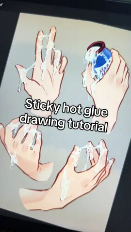 A simple tutorial for all your hot glue needs 🤩 #arttutorial #drawingtutorial #digitalartist #procreateart #digitalart 
