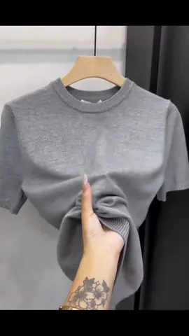 Áo thun len tay ngắn #thoitrangnu #aolen #aokieu 