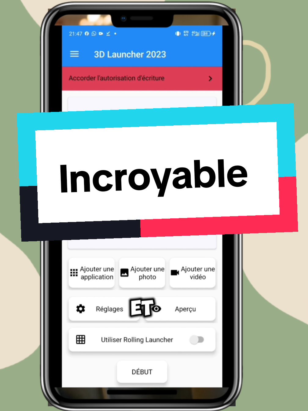 souhaitez-vous avoir la même chose sur votre téléphone portable regarde bien jusqu'à la fin  #douda #menuholographique #doudtech #rollingicon #iphone17promax 
