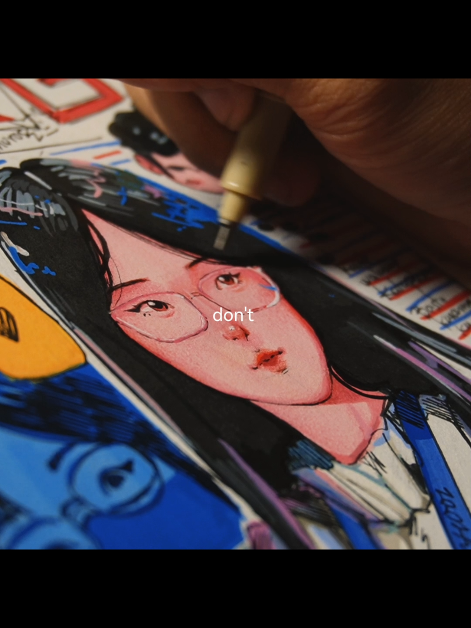 man, I love this song.. markers from enmy!! #enmy #art #drawing #fyp #viral 