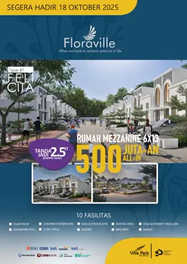 VILLEPARK RESIDENZA MAKASSAR SEGERA HADIR RUMAH MEZZANINE 6x13 HARGA PERDANA 500JUTAAN ALL-IN 😍😍 Semakin mudah meraih RUMAH IMPIAN 😍 , Cukup dengan UTJ  ❌ 5jt ❌ ✅ *2,5jt* ✅ 😍 kamu sudah bisa punya rumah secantik ini! 💰DP dibayarin Developer! 💵 Biaya Provisi dan admin KPR dibayarin Developer! 💶 Biaya SHM dibayarin Developer! 💴 Biaya BPHTB, Notaris dibayarin Developer! 💷 Biaya Surat2 dibayarin Developer! 🛢️Free Tandon Air dan Mesin Air (segera terpasang PDAM 😍) ⚖️ Legalitas & IMB/PBG 100% AMAN 😍 DP Ringan takut cicilan berat?? Mana Mainnnn❌❌ Cicilan Mulai 2Jutaan Saja 😍 Kapan Lagi punya Rumah Harga Mulai 400Jutaan dengan 10 Fasilitas Termasuk Club House & Kolam Renang, Hanya di Villepark Residenza Makassar! SERTIFIKAT 100% KOTA MAKASSAR 😍😍 Info Lengkap, Survey Lokasi & Booking Unit.. Hubungi: Lenny Silvana 😘🤗  Klik 👉🏻 📱wa.me/6289653643658 #kotamakassar #perumahankomersil
