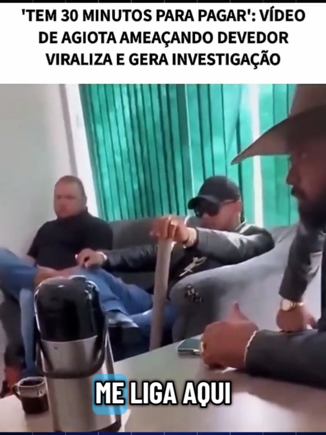 vieram cobrar o dinheiro