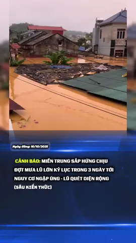 Miền trung sắp hứng chịu mưa lớn kỷ lục trong vài ngày tới. Nguy cơ ngập úng, lũ quét diện rộng. Bà còn hết sức lưu ý. #xuhuong #tintuc #mientrungmualulut #baoso12 