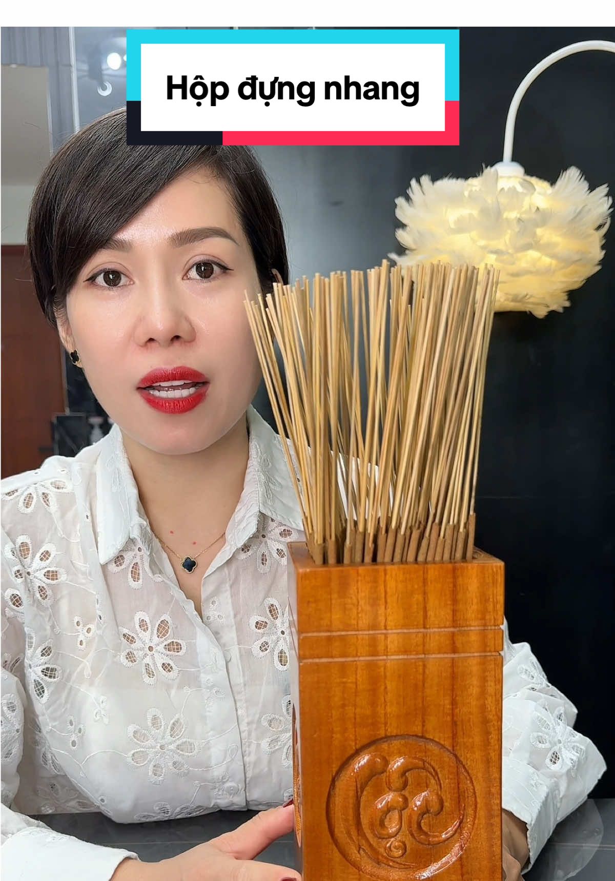 Hộp đựng nhang mẫu hoa sen đục chữ Phúc Lộc Thọ #xh #viral #ongdungnhang #ongdungnhangbanggo #cindythuytichcuc