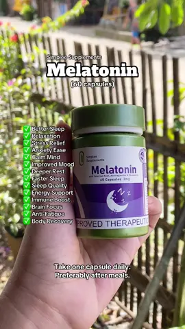 Take one capsule daily #melatonin #melatoninsupplement #simpleesupplements #bettersleep #nightshift 
