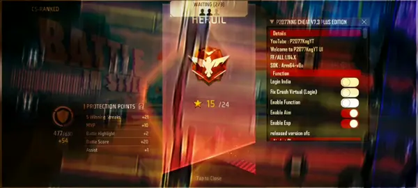 P2077 7.5 7.4 #fyp #p2077kng #freefire #ff #aimkill 