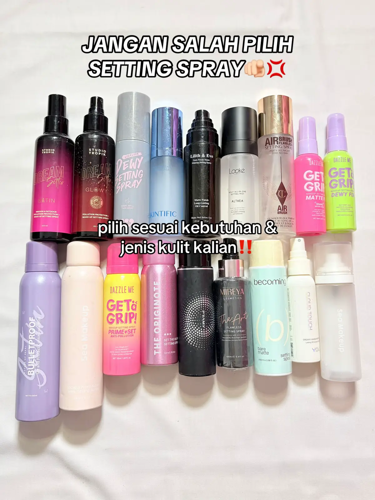 based on my personal used yaaa🫵🏻💗 #settingspray #makeup #makeuptips #beauty #fyp 