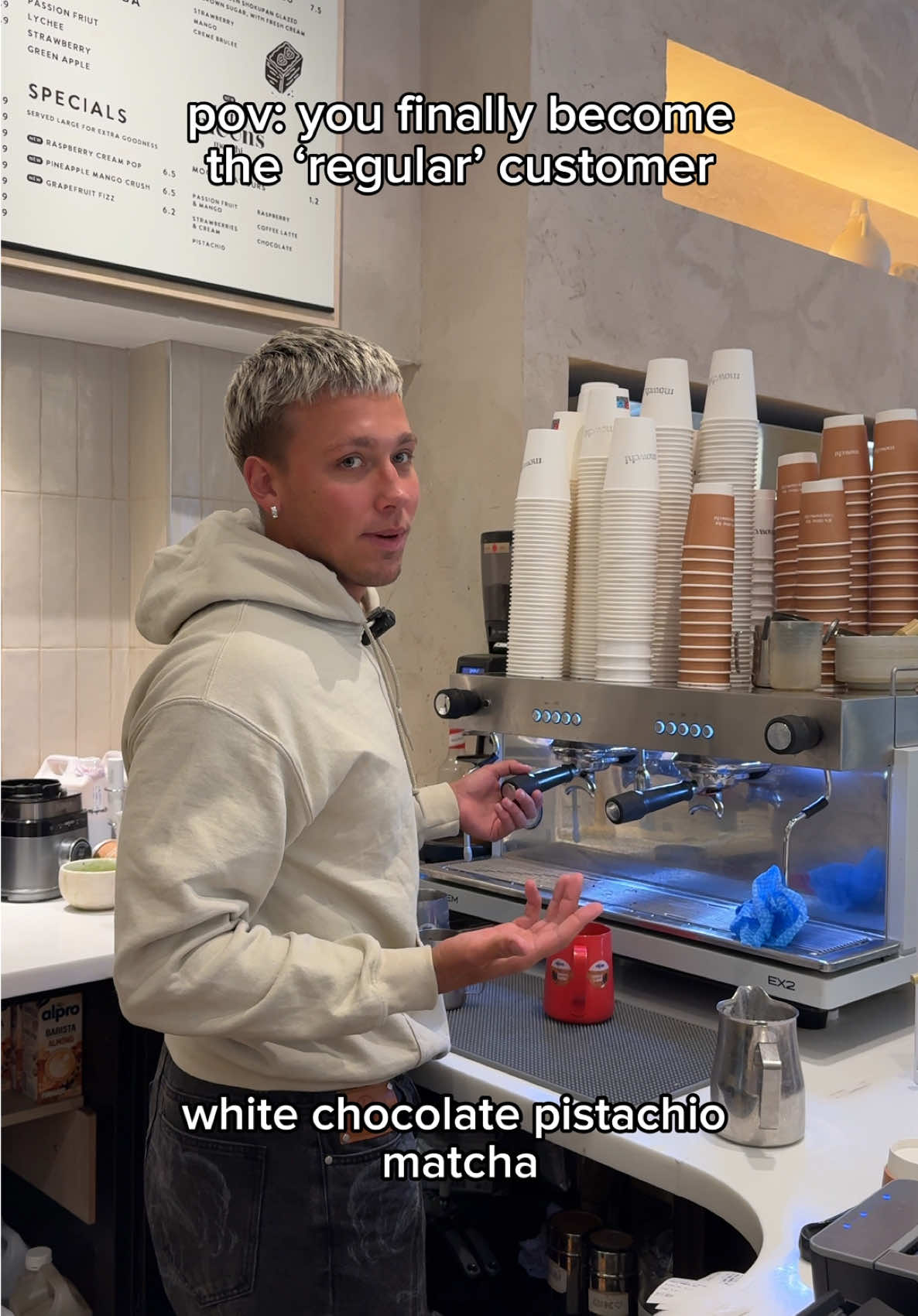 When the barista remembers your order 🥹 #mowchi #london #halal #matcha 