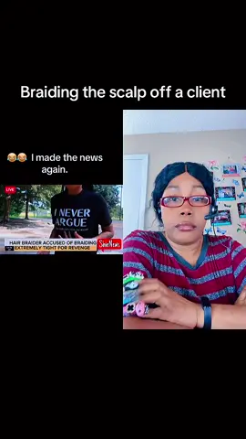 Braiding the scalp off a client #ujnpd #noise #screammovie #VozDosCriadores  