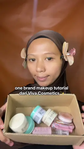 one brand makeup tutor pake produk @Viva Cosmetics ❤️  #onebrandmakeup #makeuplokal #vivacosmetics #belajarmakeup #belajarmakeuppemula 