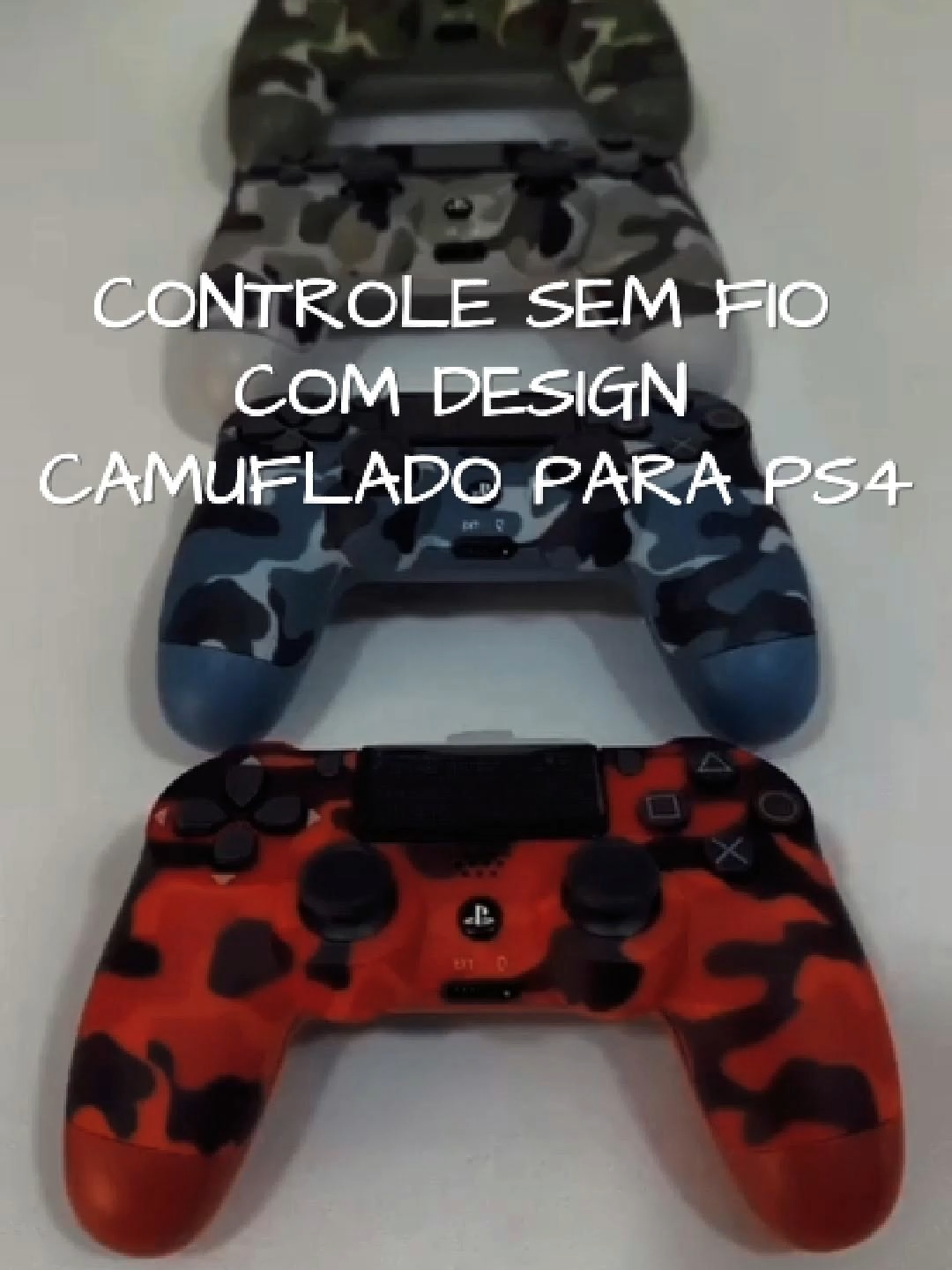 Link na descrição do Controle Sem Fio com Design Camuflado para PS4 - https://s.shopee.com.br/AA8aaqi1JZ #ControlePS4#ControleSemFio#camuflado#Gamepad#Joystick#AcessoriosGamer#GamerBrasil#PlayStation4#PS4#Ofertas