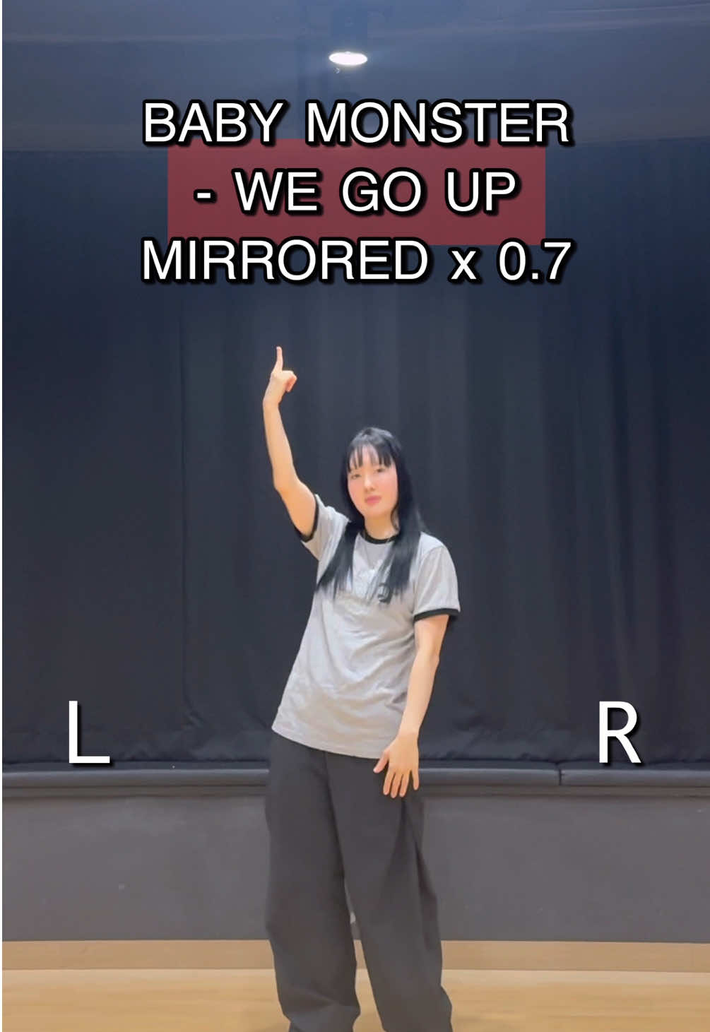 Baby monster - we go up mirrored tutorial 베이비 몬스터 - 위고업 댄스 거울모드 튜토리얼 0.7배속 #onri #kpop #kpoptutorial #babymonster #wegoup