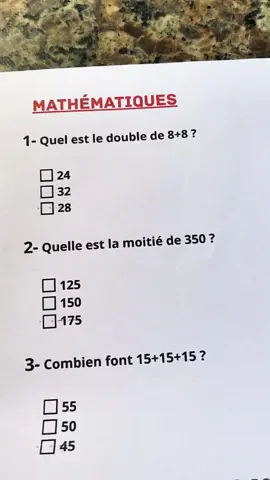 Mathématiques  #quiz #questions #iq #mathématiques #france 