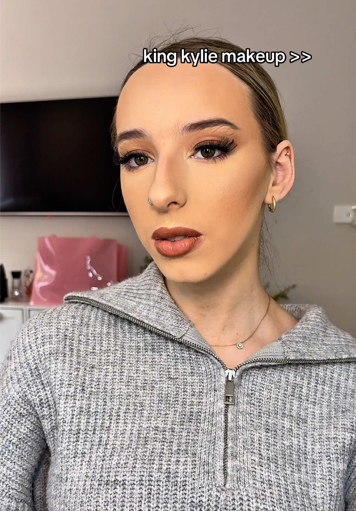 i’m on my fourth strike with this look xx #madswozza #fyp #makeup #kingkylie #creatorsearchinsights 