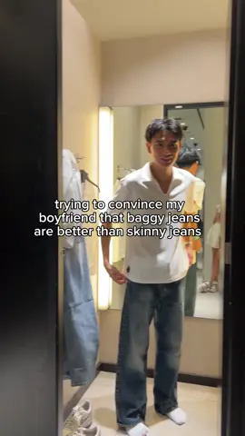 who's gonna tell him.... 🥲 #fyp #outfitideas #OOTD #loosejeans 
