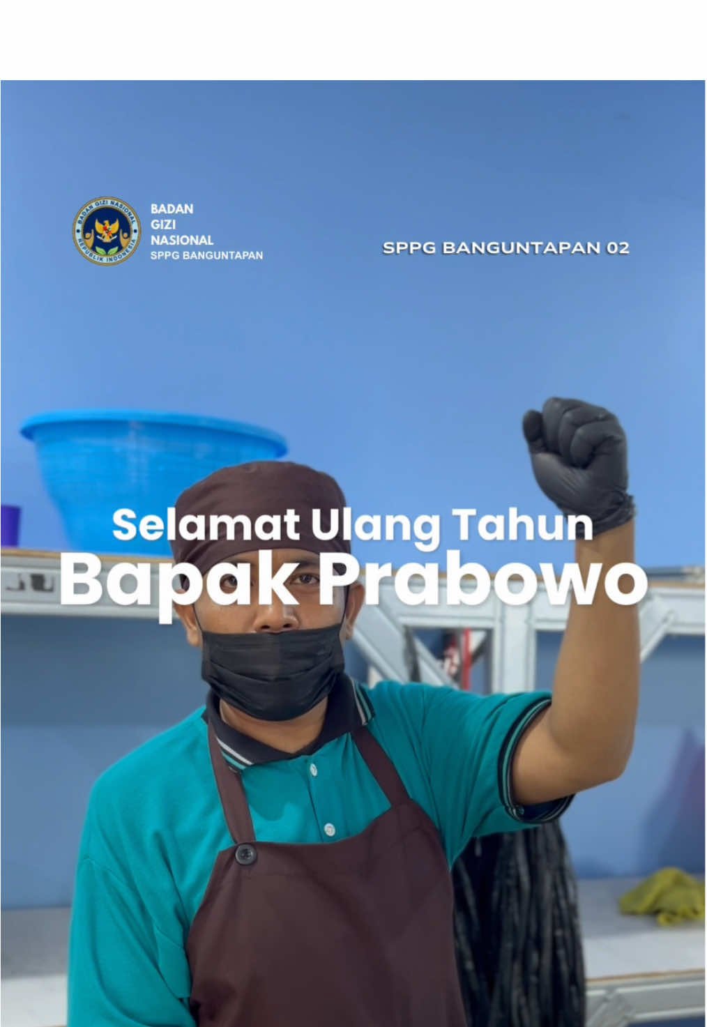 Selamat ulang tahun Presiden Republik Indonesia. Semoga selalu bisa menyejahterakan Rakyat Indonesia. Juga berjuang untuk negara.  #sppgbanguntapan02 #programMBG #MakanBergiziGratis #badangizinasional #FYP #ForYou #prabowo #dapurmbg 