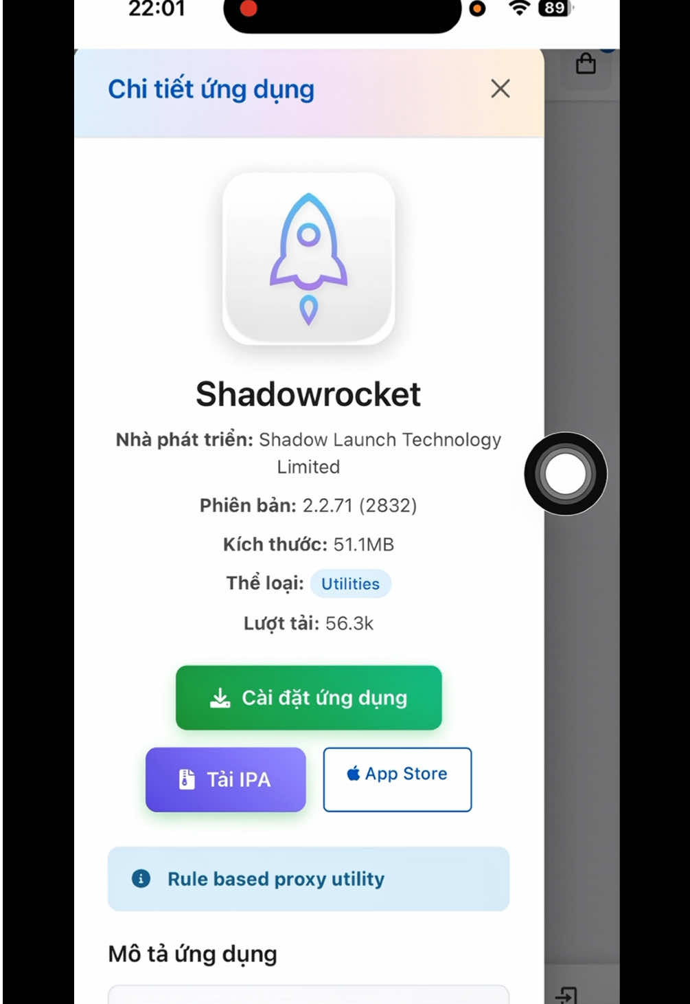 Shadowrocket Free Và Không Cần Log ICLOUD