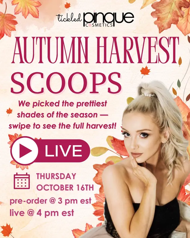 Cuteness harvested, one scoop at a time 🎃💖 prepare to be FALL-ing for PINQUE 💕 swipe for the colour reveal! FULL SIZE acrylics & gels also in today’s bin 🥰 🍂 pre-order @ 3 pm est 🌸 live at 4 pm est  💕 prepare to have the prettiest nails in the patch 🎃 