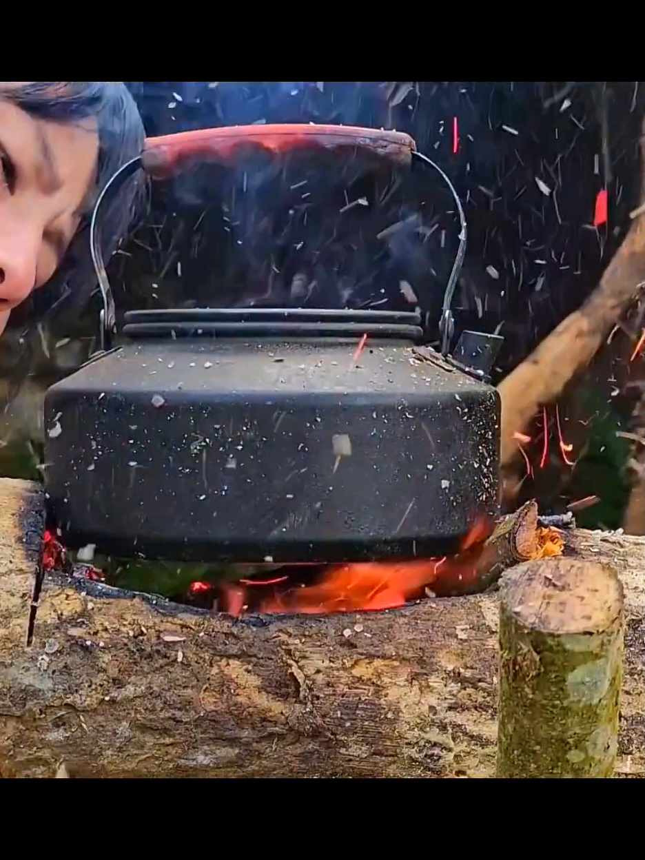 Build shelter in the woods/ horizontal hole.part 2#bushcraft #survival #underground #shelter 