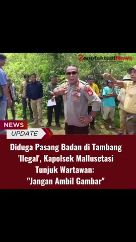 Diduga Pasang Badan di Tambang 'Ilegal', Kapolsek Mallusetasi Tunjuk Wartawan: Jangan Ambil Gambar Kapolsek Mallusetasi Polres Barru AKP Iriansyah, bereaksi keras menunjukkan sikap arogansi yang tidak sepatutnya dipertontonkan oleh aparat di hadapan masyarakat saat dirinya hadir meninjau salah satu lokasi tambang galian C ‘ilegal’ di Padangpoko, Kelurahan Mallawa, Kecamatan Mallusetasi Kabupaten Barru, Sulawesi Selatan. Lokasi tambang galian C yang banyak dikeluhkan warga tersebut dikunjungi langsung oleh pihak pemerintah daerah dan DPRD Kabupaten Barru, termasuk aparat TNI dan Polri, pada Kamis (16/10/2025). Dalam kunjungan itu, pihak pemerintah kabupaten Barru yang hadir di antaranya Kepala Dinas Lingkungan Hidup, Camat, Lurah, dan Dusun setempat. Hadir anggota  DPRD Kabupaten Barru, Rusdi Cara dan Rudi Hartono. Kapolsek Mallusetasi AKP Iriansyah, Danramil Mallusetasi Letda Andi Pallawagau turut hadir termasuk puluhan masyarakat setempat juga nampak di lokasi tambang galian C. Rusding, salah satu masyarakat setempat mengeluhkan dampak yang ditimbulkan bagi masyarakat akibat pengoperasian tambang galian C yang dikelola oleh PT Rekhabila Utama, seperti banjir dan lumpur di saat musim penghujan tiba. Selain itu, kata Rusding, sekira ratusan kuburan di lokasi itu sudah hilang dan sebagian dipindahkan ke lokasi lain. Warga kesal lantaran laporan terkait aktivitas tambang galian C tersebut terkesan tidak disikapi secara serius. Rusding menyebut, berulang kali dilakukan rapat dengar pendapat (RDP) di kntor DPRD Barru, namun sepertinya tidak ada solusi terbaik yang dihasilkan. Warga yang kesal pun meminta agar pihak terkait dapat menutup aktivitas tambang galian C tersebut. 